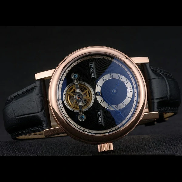 Breguet Classique Complications Rose Gold Case Black Leather Strap new59063