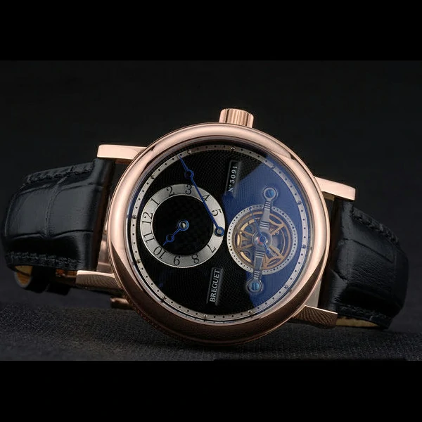 Breguet Classique Complications Rose Gold Case Black Leather Strap new59063