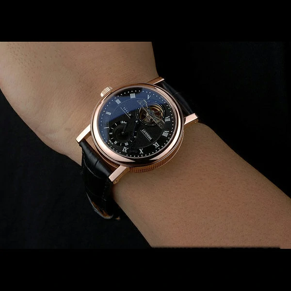 Breguet Classique Complications Rose Gold Case Black Leather Strap new59064