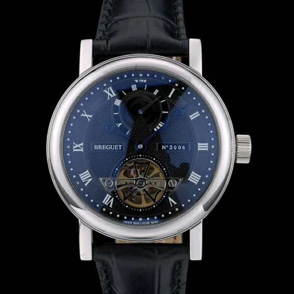 Breguet Classique Complications Stainless Steel Case Black Leather Strap new59065