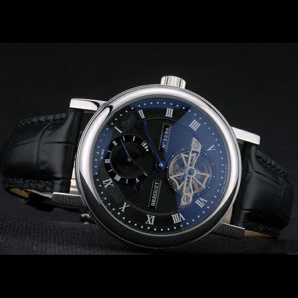 Breguet Classique Complications Stainless Steel Case Black Leather Strap new59065