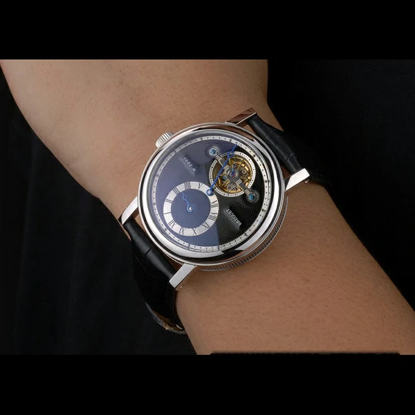 Breguet Classique Complications Stainless Steel Case Black Leather Strap new59066