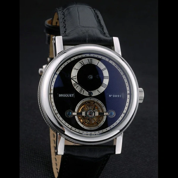 Breguet Classique Complications Stainless Steel Case Black Leather Strap new59066