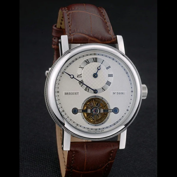 Breguet Classique Complications Stainless Steel Case Brown Leather Strap new59067