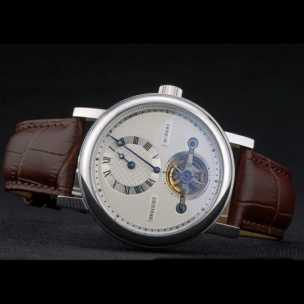 Breguet Classique Complications Stainless Steel Case Brown Leather Strap new59067