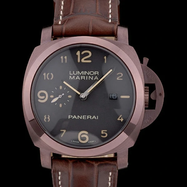 Panerai Luminor Brown Leather Strap Black Dial new59069