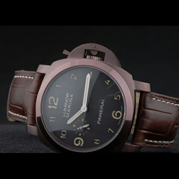 Panerai Luminor Brown Leather Strap Black Dial new59069