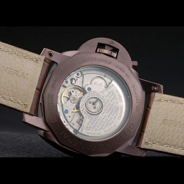 Panerai Luminor Brown Leather Strap Black Dial new59069
