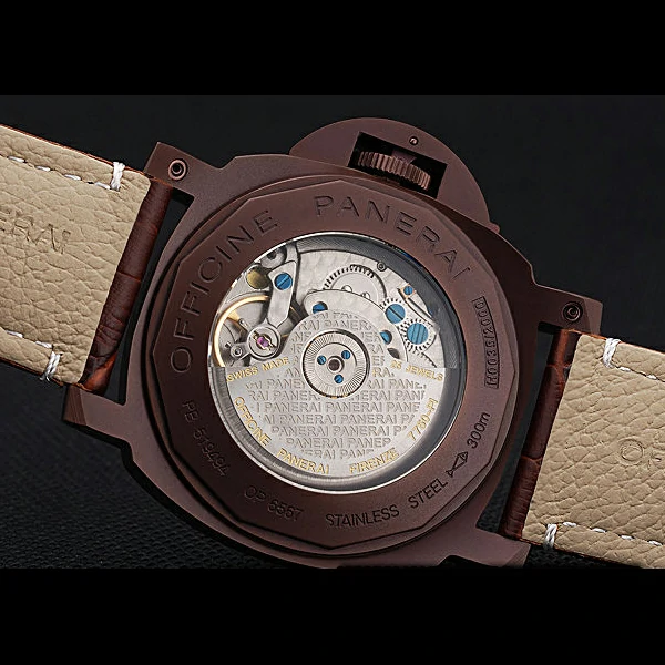 Panerai Luminor Brown Leather Strap Black Dial new59070