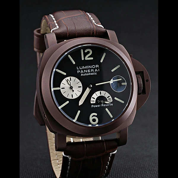 Panerai Luminor Brown Leather Strap Black Dial new59071