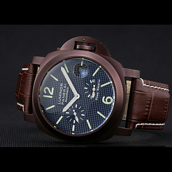 Panerai Luminor Brown Leather Strap Black Dial new59073