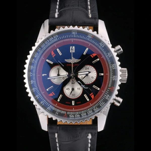 Breitling Certifie Black Leather Strap Black Dial Chronograph new59083