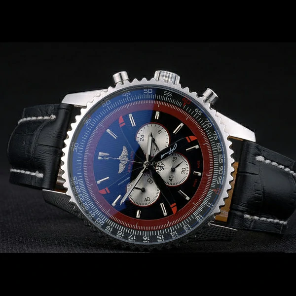 Breitling Certifie Black Leather Strap Black Dial Chronograph new59083