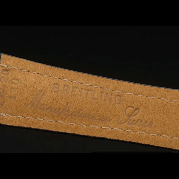 Breitling Certifie Black Leather Strap Black Dial Chronograph new59083