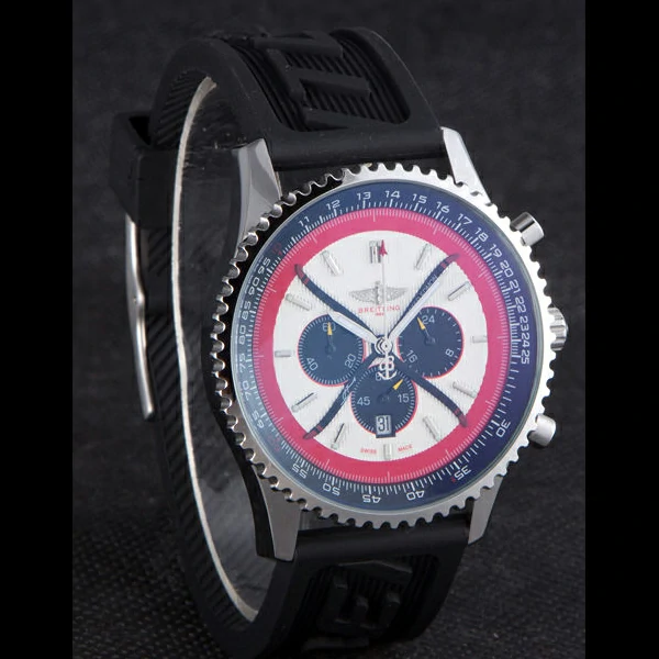 Breitling Certifie Black Rubber Strap Beige Dial Chronograph new59088