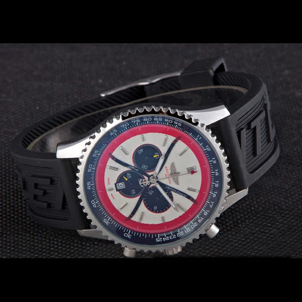 Breitling Certifie Black Rubber Strap Beige Dial Chronograph new59088