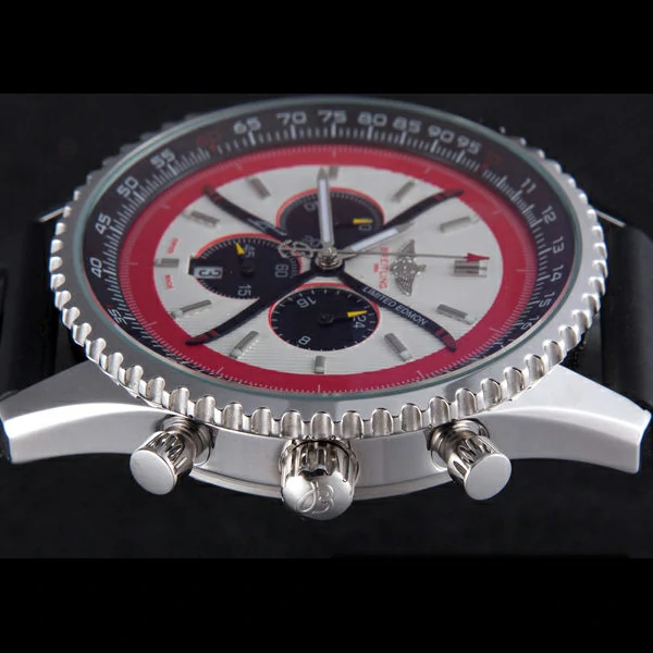 Breitling Certifie Black Rubber Strap Beige Dial Chronograph new59088