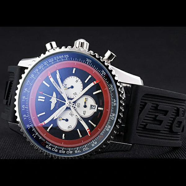 Breitling Certifie Black Rubber Strap Black Dial Chronograph new59089