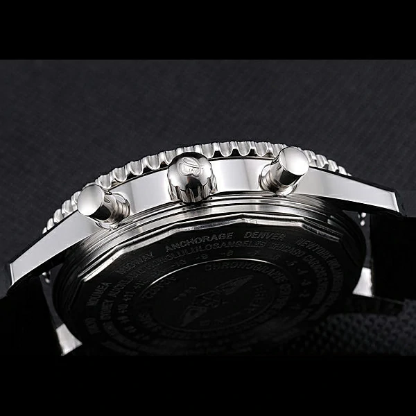 Breitling Certifie Black Rubber Strap Black Dial Chronograph new59089