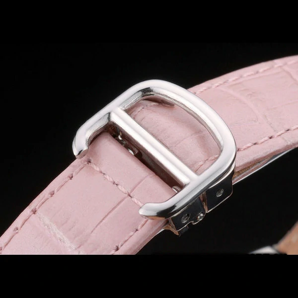 Cartier Ballon Bleu 38mm White Dial Stainless Steel Case Pink Leather Bracelet new59110