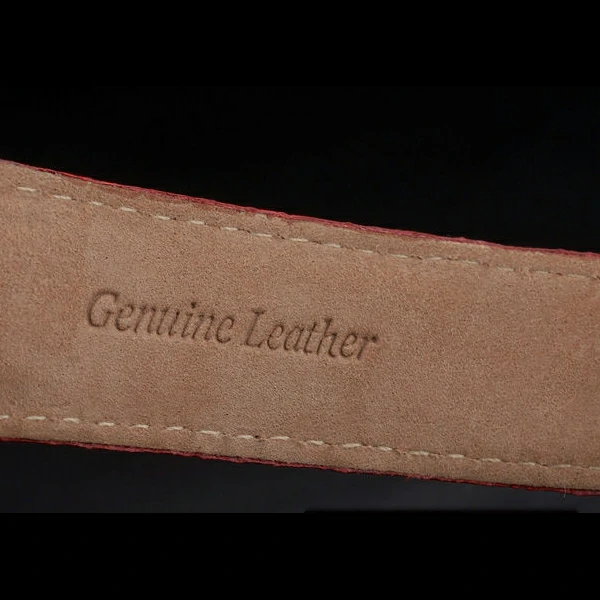 Cartier Ballon Bleu 42mm Brown Dial Stainless Steel Case Red Leather Bracelet new59111