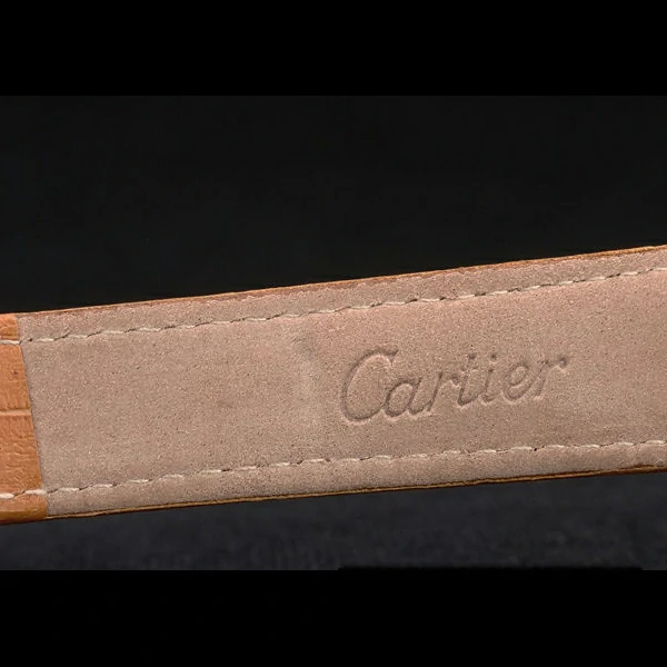 Cartier Ballon Bleu 42mm White Dial Stainless Steel Case Light Brown Leather Bracelet new59114