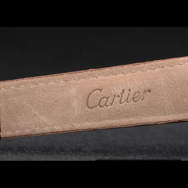 Cartier Ballon Bleu 38mm White Dial Stainless Steel Case Brown Leather Bracelet new59118