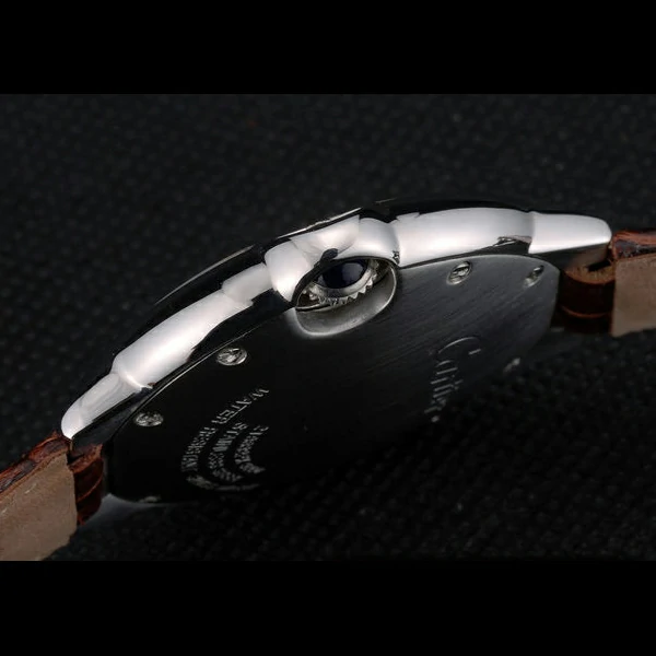 Cartier Ballon Bleu 38mm White Dial Stainless Steel Case Brown Leather Bracelet new59118