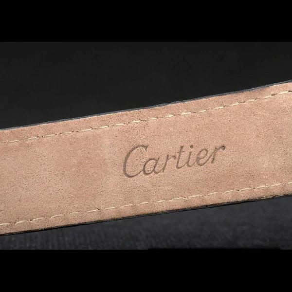 Cartier Ballon Bleu 42mm Black Dial Stainless Steel Case Black Leather Bracelet new59119