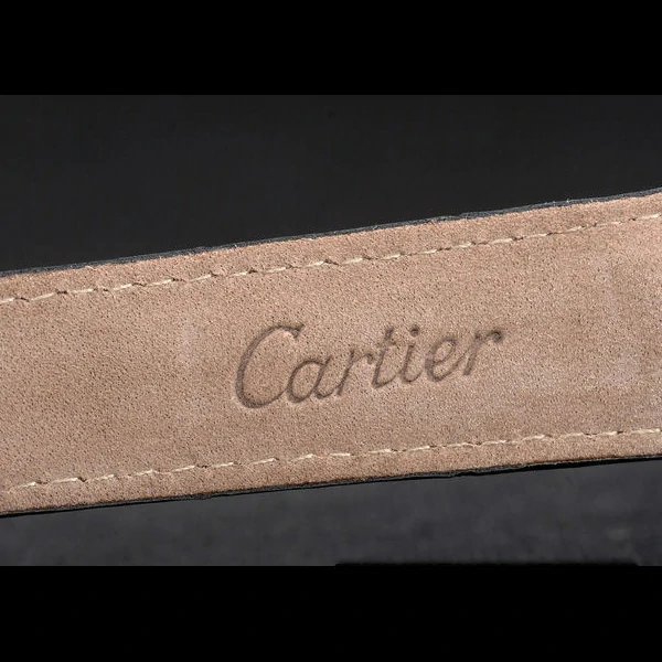 Cartier Ballon Bleu 38mm Black Dial Stainless Steel Case Black Leather Bracelet new59120