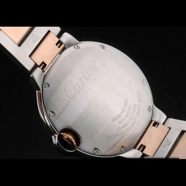 Cartier Ballon Bleu 42mm White Dial Stainless Steel Case Two Tone Rose Gold Bracelet new59123