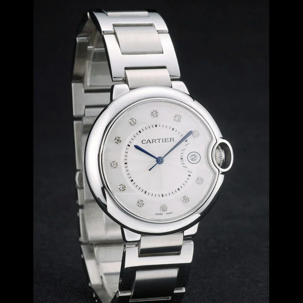 Cartier Ballon Bleu 42mm White Dial Stainless Steel Case Two Tone Silver Bracelet new59127