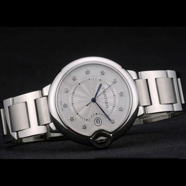 Cartier Ballon Bleu 42mm White Dial Stainless Steel Case Two Tone Silver Bracelet new59127