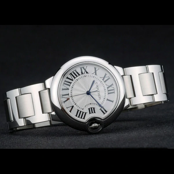 Cartier Ballon Bleu 38mm White Dial Stainless Steel Case Two Tone Silver Bracelet new59128