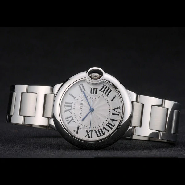 Cartier Ballon Bleu 38mm White Dial Stainless Steel Case Two Tone Silver Bracelet new59128