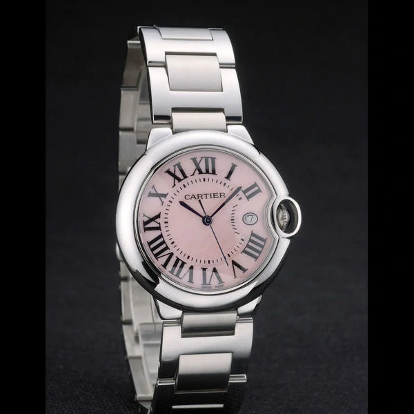 Cartier Ballon Bleu 38mm Pink Dial Stainless Steel Case And Bracelet new59136