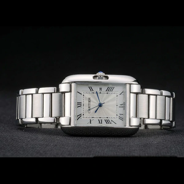 Cartier Tank Anglaise 30mm White Dial Stainless Steel Case And Bracelet new59145