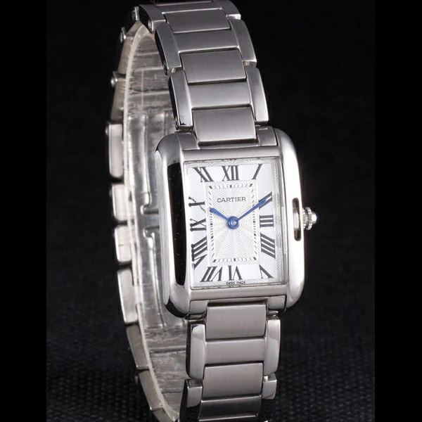 Cartier Tank Anglaise 23mm Silver Dial Stainless Steel Case And Bracelet new59146