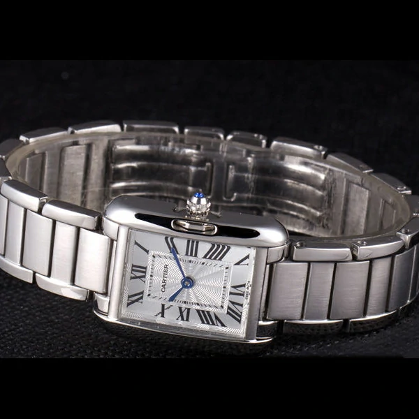 Cartier Tank Anglaise 23mm Silver Dial Stainless Steel Case And Bracelet new59146