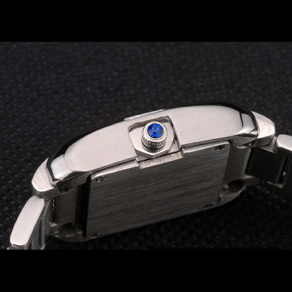 Cartier Tank Anglaise 23mm Silver Dial Stainless Steel Case And Bracelet new59146