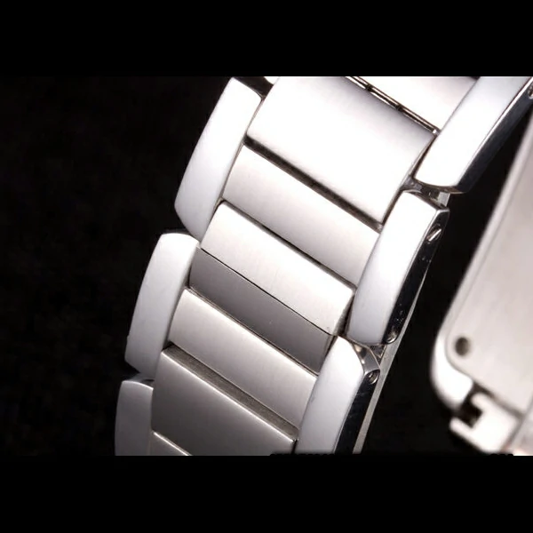 Cartier Tank Anglaise 36mm Silver Dial Diamonds Steel Case Two Tone Bracelet new59149