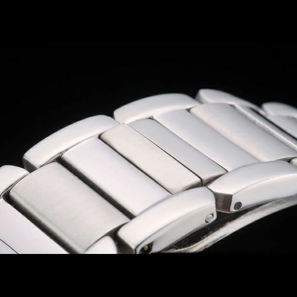 Cartier Tank Anglaise 30mm White Dial Stainless Steel Case Two Tone Bracelet new59151