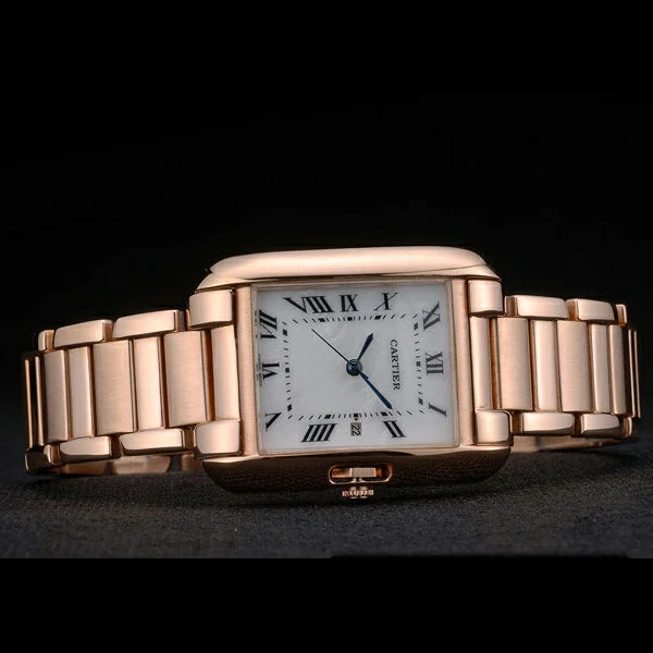 Cartier Tank Anglaise 30mm White Dial Rose Gold Case And Bracelet new59153