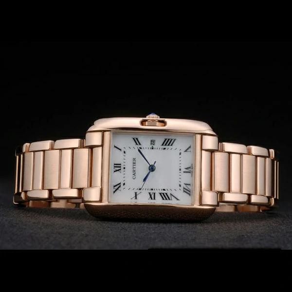 Cartier Tank Anglaise 30mm White Dial Rose Gold Case And Bracelet new59153