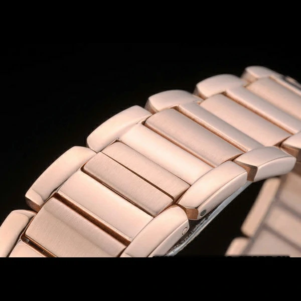 Cartier Tank Anglaise 36mm White Dial Diamonds Rose Gold Case Rose Gold Bracelet new59154