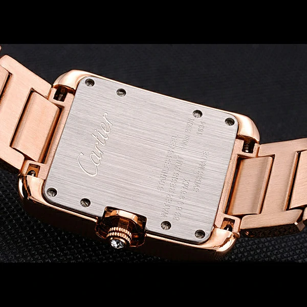 Cartier Tank Anglaise 30mm White Dial Diamonds Rose Gold Case Rose Gold Bracelet new59155