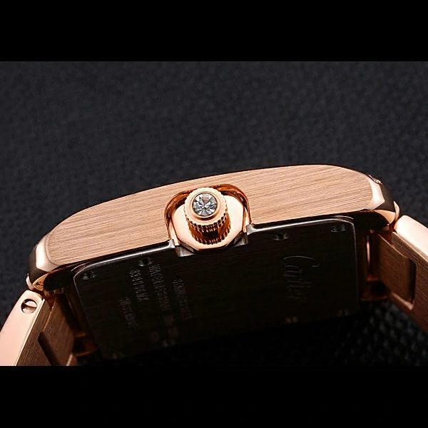 Cartier Tank Anglaise 30mm White Dial Diamonds Rose Gold Case Rose Gold Bracelet new59155