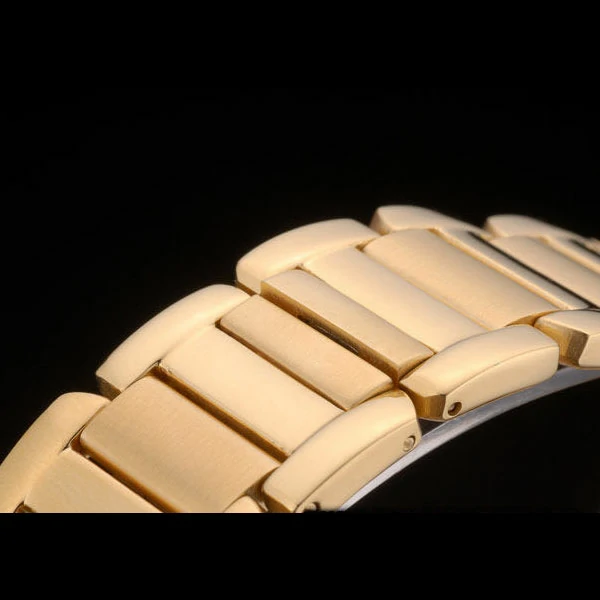 Cartier Tank Anglaise 36mm White Dial Diamonds Gold Case Gold Bracelet new59156