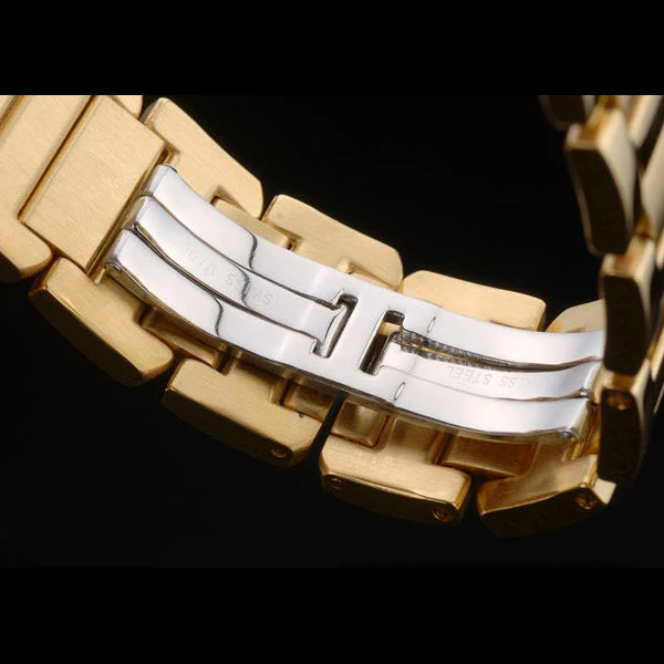Cartier Tank Anglaise 36mm White Dial Diamonds Gold Case Gold Bracelet new59156