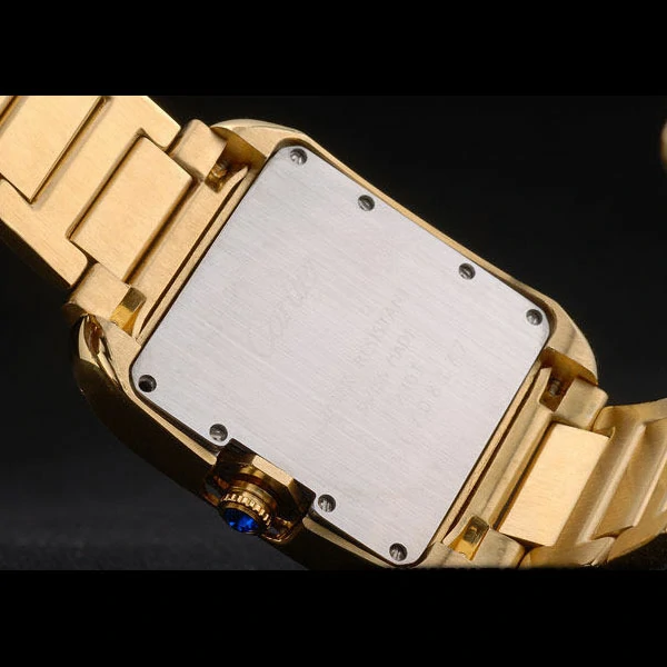 Cartier Tank Anglaise 36mm White Dial Diamonds Gold Case Gold Bracelet new59156